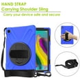 thumbnail image 5 of KOMI Shield Series Samsung Tab 10.1 Case SM-T510/T515 Samsung Galaxy Tab A 10.1 Case 2019 Shockproof Rugged Cover 360 Kickstand, Hand Strap & Shoulder Strap for Galaxy Tab A 10.1 Inch - Blue, 5 of 9