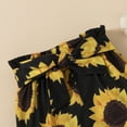 thumbnail image 6 of Dooleck Baby Girl Clothes Infant Ribbed Ruffle Bodysuit Sunflower Shorts Outfit Set, 6 of 8