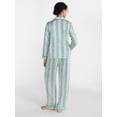 thumbnail image 3 of Joyspun Women’s Stretch Satin Sleep Top and Pants, 2-Piece Set, Sizes XS to 3X, 3 of 5