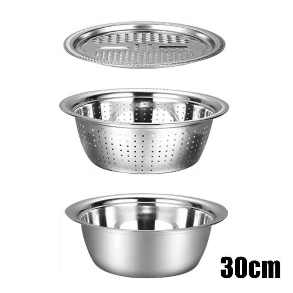 Home Kitchen Portable Multifunctional Stainless Steel Grater Basin 