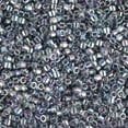 thumbnail image 2 of Miyuki Delica Seed Beads – Size 11/0 (1.6 mm), DB0111, Transparent Gray Luster AB, 7.2 g, Approx. 1440 Beads, 2 of 7