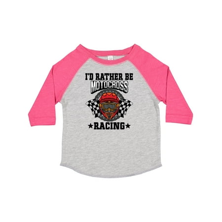 

Inktastic Id Rather Be Motocross Racing Gift Toddler Boy Girl T-Shirt