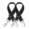 thumbnail image 1 of Cinturón de seguridad para coche para perros, [2 piezas] Arnés universal para coche, resistente y ajustable, de 50 a 90 cm, para perros y gatos, nailon negro., 1 of 5