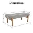 thumbnail image 2 of Dayalane Upholstered End of Bed Bench, Modern Ottoman Tufted Bedroom Bench with Solid Wood Legs for Living Room, Entryway, Vanity, Chenille Grey, 2 of 7