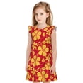 thumbnail image 1 of Vsdgher Chemises de Nuit Vintage Rouges à Fleurs pour Filles Robe de Nuit à Manches Courtes pour Tout-Petits Pyjama de Nuit-Petit, 1 of 6