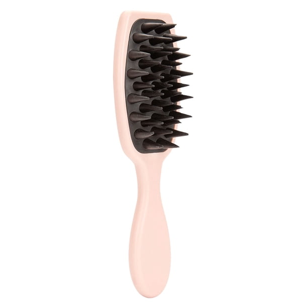 Masajeador del cuero cabelludo Cepillo champú de mango largo cerdas suaves de silicona para cabello húmedo y seco