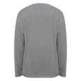 thumbnail image 6 of Womens Long Sleeve T Shirts Extra Large Tshirt Oversized Crewneck Basic Loose Top Casual FallGrey XL, 6 of 6
