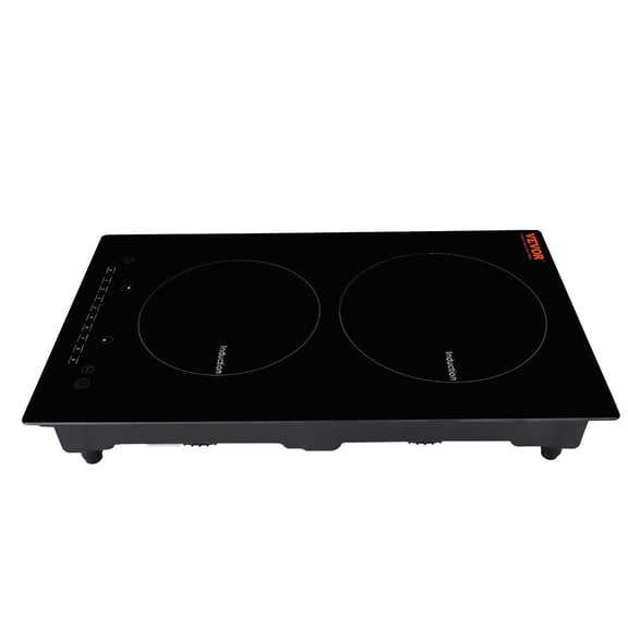 12'' Built-in Induction Cooktop with Dual 1800W Magnetic Burners, 9 Precise Heating Settings, Intuitive LED Touch Control, Safety Child Lock & Over-Temperature Cut-Off