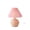 Pink, variant on Eolstice Rattan Table Lamp, Pleated Woven Ball Bedside Lamp, Umbrella Shaped LED Night Light, Creative Ambient Lighting for Bedroom Living Room Home Decor,Beige