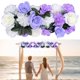 thumbnail image 3 of Decoración de pared en 3D, flores de , fondo de pared artificiales para decoración de habitación de uñas de guardería, Violeta Macarena Paneles de pared de flores, 3 of 7