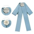 thumbnail image 3 of DARING DIVA Women's Ribbon Bow Rhinestone Pre-Tied Bow Ties Light Blue, 3 of 5