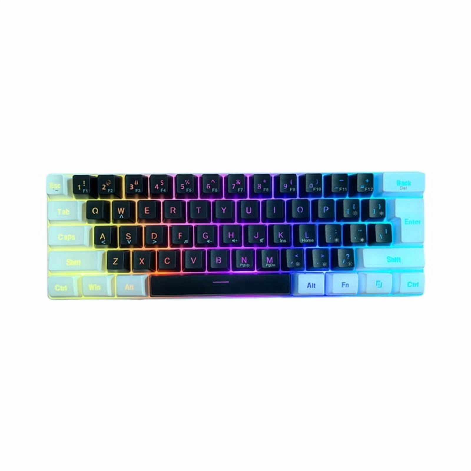 Ergonomic Corded Gaming Keyboard 61 Key LED Backlit Waterproof Keyboard for PC Computer Gaming Office Accessories