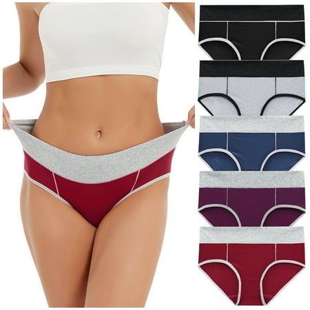 

Outfmvch underwear women Women Solid Color Patchwork Briefs Panties Underwear Knickers Bikini Underpants lingerie for women