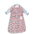 thumbnail image 2 of Hudson Baby Infant Girl Cotton Long-Sleeve Wearable Sleeping Bag, Sack, Blanket, Pink Blue Pretty Floral, 0-3 Months, 2 of 4