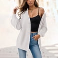thumbnail image 2 of HBFAGFB Cardigan Sweaters for Women Comfortable and Simple Knitted Coats Versatile Jacket White Size M, 2 of 7