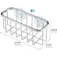 thumbnail image 3 of Stainless Steel Dish Sponge Holder Basket with Suction Cups, Ideal for Kitchen Sinks and Bathroom Organization, 2.25"D x 2.5"W x 5.75"H, Set of 1, Polished, 3 of 4