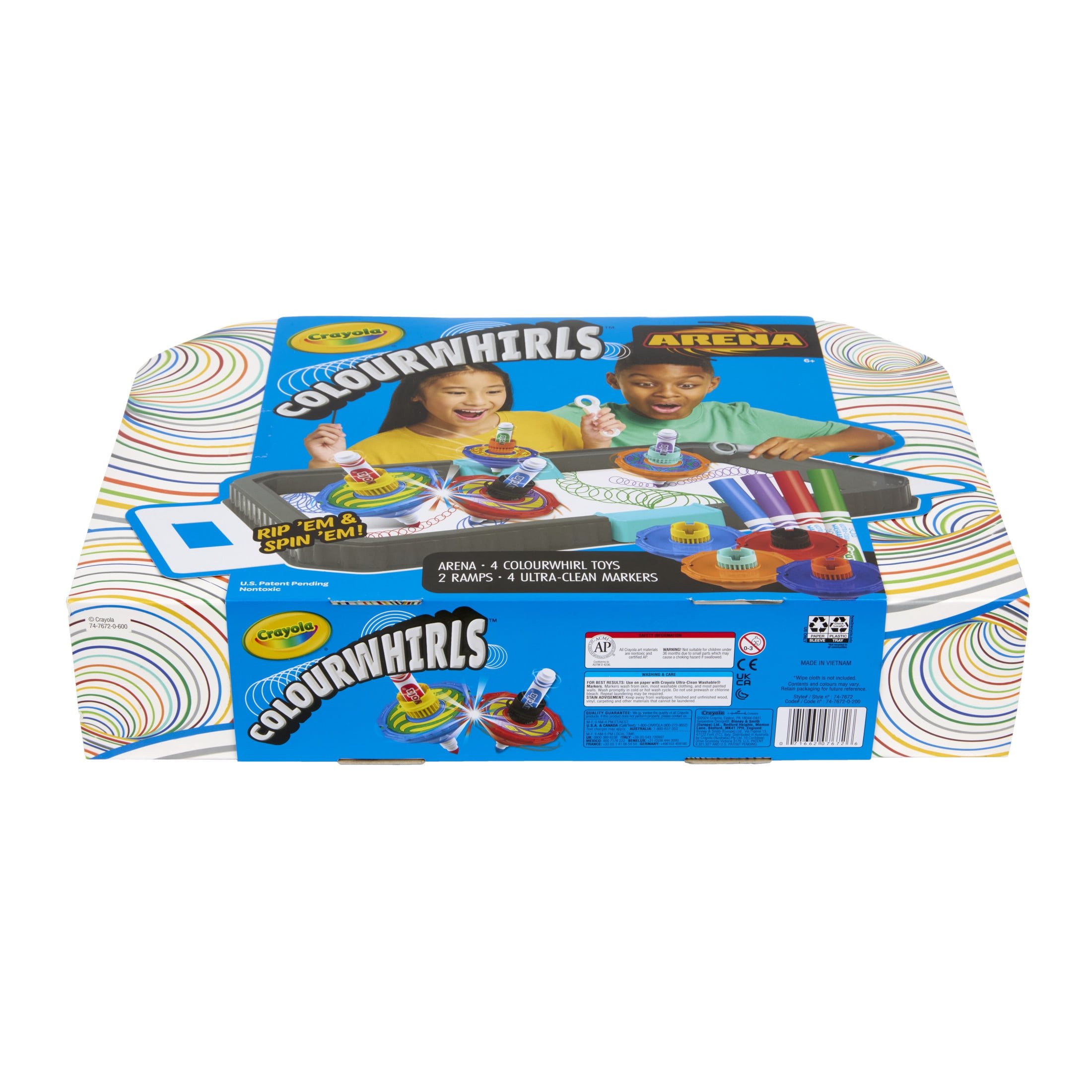Crayola Colourwhirls Battle Arena - Jeu créatif de toupie et arène de