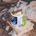 thumbnail image 5 of 3dRose, Mendenhall Glacier Alaska Waterfall, 11oz Two-Tone Green Mug, 5 of 7