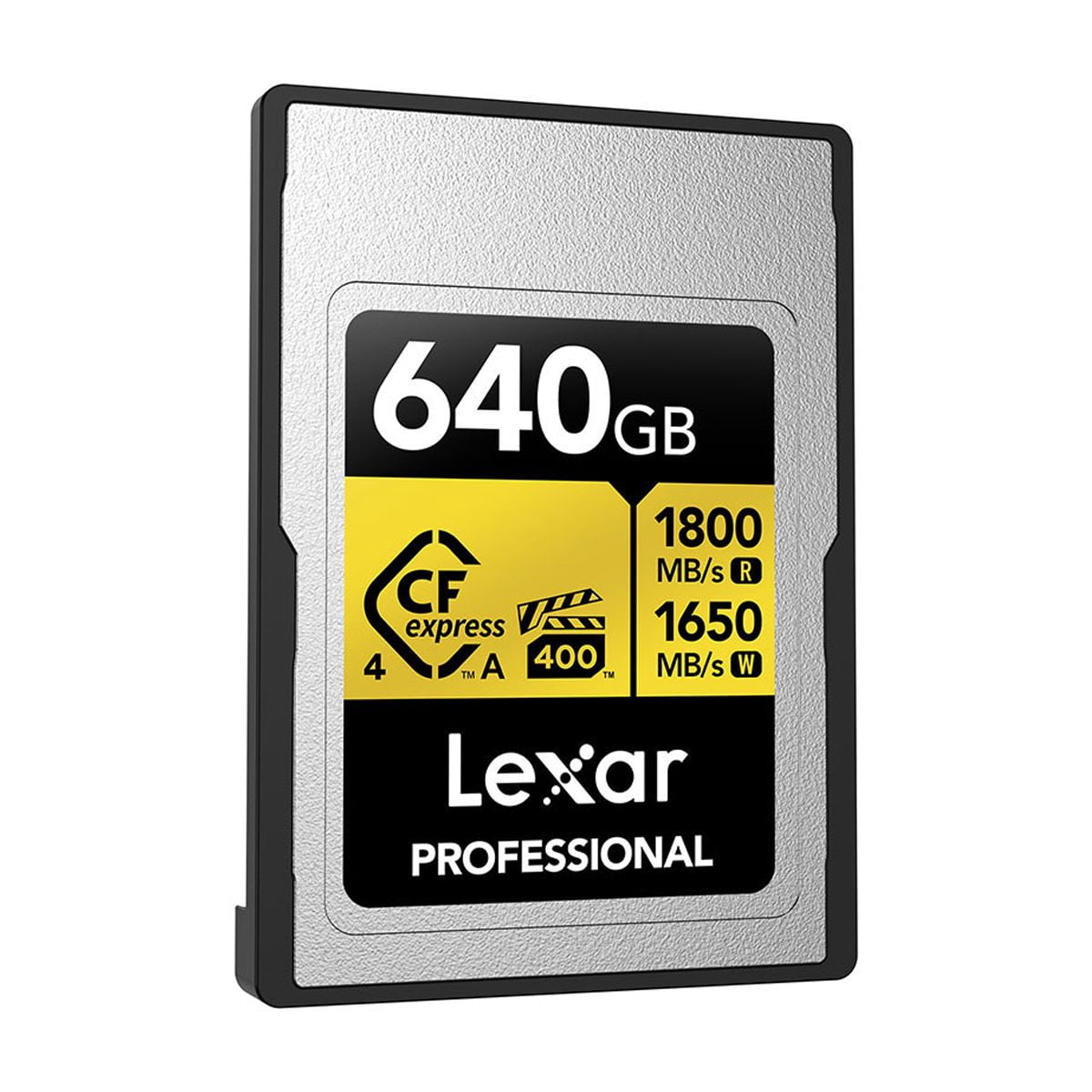 Lexar 640GB Professional GOLD CFexpress 4.0 Type A Memory Card with 1800MB/s Read and 1650MB/s Write