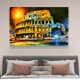 thumbnail image 4 of Póster de lienzo con efecto de pintura del Coliseo de Roma por la noche, decoración de dormitorio, paisaje deportivo, decoración de oficina, regalo, estilo marco, 16 x 24 pulgadas (40 x 60 cm), 4 of 8