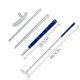 thumbnail image 3 of Extraíble 3 piezas Putter de Golf adulto Putter de Golf ajustable Putter portátil a la izquierda y derecha de doble cara Club de práctica de Golf de aleación de aluminio Vogacara OD013787-00, 3 of 6