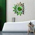 thumbnail image 3 of JUMRHFAN  3D Acrylic Mirror Wall Stickers, Sunflower Self-Adhesive Wall Decals, DIY Home Decorations for Living Room Bedroom Bathroom Farmhouse TV Background (Silver), 3 of 9