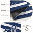 thumbnail image 6 of 6'x9' Area Rugs, Navy Blue Anchor Nautical Indoor Outdoor Area Rug for Living Room Bedroom, Navy Blue Striped Farmhouse Washable Bathroom Rugs Kitchen Floor Carpet Mats Home Decor Aesthetic, 6 of 8