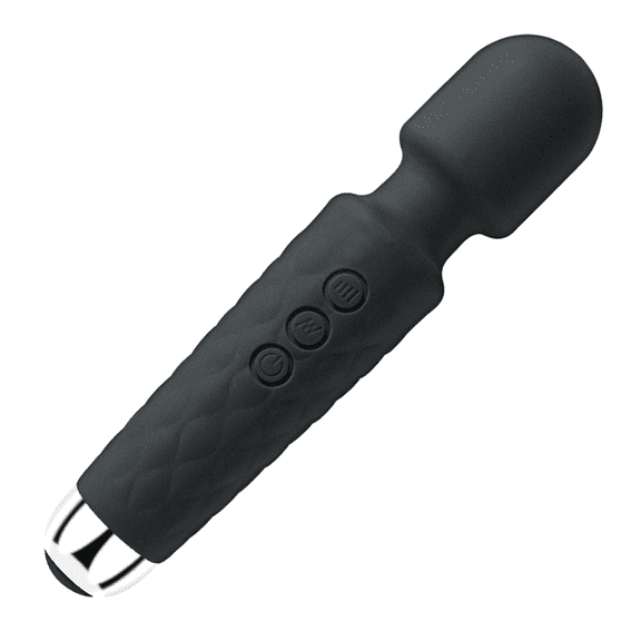 Personal wand massager, equipped with 8 speeds and 20 vibration modes, suitable for bodybuilders, sports recovery, muscle soreness, upper and lower back pain.,Black