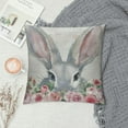 thumbnail image 2 of Nawypu Easter Pillow Covers, Rabbit Ears Flower Throw Pillows Spring Summer Decor Farmhouse Pillowcase Bunny Easter Decorative Linen Outdoor Cushion Case for Couch Home decorations, 2 of 5