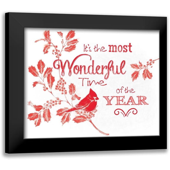 Grove, Beth 14x12 Black Modern Framed Museum Art Print Titled - Chalkboard Christmas Sayings VI on white