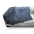 thumbnail image 2 of Mystic Soft Flannel Fleece Blanket, Aerial of Mystic Mountain Landscape with Autumn Trees in the Mist Wilderness Image, Cozy Plush for Indoor and Outdoor Use, 50" x 60", Grey Orange, by Ambesonne, 2 of 5