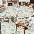 thumbnail image 5 of 5'x7' Area Rugs for Living Room Bedroom, Teal Red Jellyfish Coastal Washable Rug Carpet Runner Indoor Outdoor, Nautical Beach Coral Starfish Non Slip Floor Mats Area Rug for Kitchen, Nursery, 5 of 8