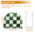 thumbnail image 4 of Yayeee Napkin Holder for Table Kitchen Paper Tissue Organization, Green and White Plaid Pattern, 4 of 8