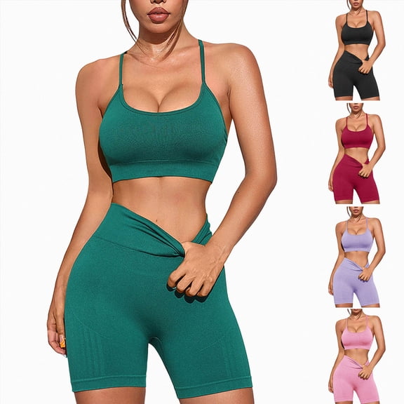 Women Sportswear Set Tracksuit Running Jogging Yoga Sportswear Going Out Gym Outfits Activewear Workout Yoga Set Green ,M
