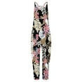 thumbnail image 3 of Dyegold Jumpsuits for Women Casual, Womens Wide Leg Jumpsuit With Pockets Spaghetti Strap Baggy Overalls Daisy Print Loose V-Neck Sleeveless Trousers, 3 of 5