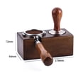 thumbnail image 3 of 58mm Café Tamper Holder Espresso Portafilter Station Tamper Stand Base de madera, 3 of 11