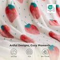 thumbnail image 4 of Gentlesoft Strawberry Blanket for Couch, Thick Warm Sherpa Throw Cute Strawberry Gifts for Women, Kids, Teen Girls, Baby & Grandkids, Christmas Decor Winter Blanket with Fruits, 50"x60", 4 of 8