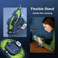 thumbnail image 6 of SaniMore Case for iPad 10th Generation 10.9" 2022, Shockproof Bumper Shoulder Strap 360° Rotating Handle Bracket + Pencil Holder Tri-layer Hybird Anti-drop Kids Shell, Navy+Green, 6 of 8