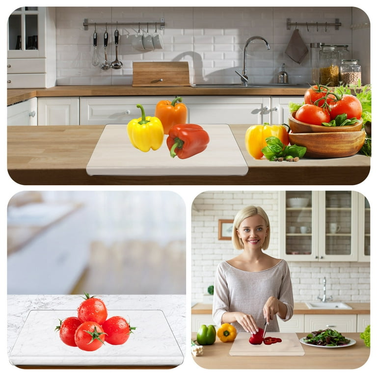 Large Clear Acrylic Cutting Boards Chopping Board for Cooked Food Fruit Meat