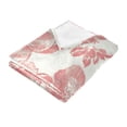 thumbnail image 3 of Pink Flower Beige Background Throw Blanket 60" x 90" Soft and Warm Blankets for Couch Sofa and Bed, 3 of 7