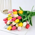 thumbnail image 3 of Tulipanes Artificiales, Tulips Artificial Flowers In Vase Easter Party Decorations Realistic Faux Real Touch Spring For Outdoors Fake Home Gifts Centerpiece Table Decoration White, 3 of 6