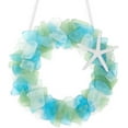 thumbnail image 1 of Sinkoo Sea Glass Wreath - Handmade 8.5 Inch Beach Wreath, Coastal Style Christmas Decor Wreaths for Home Decor, Door, Window, Kitchen Cabinet, Chair and Wall, 1 of 6