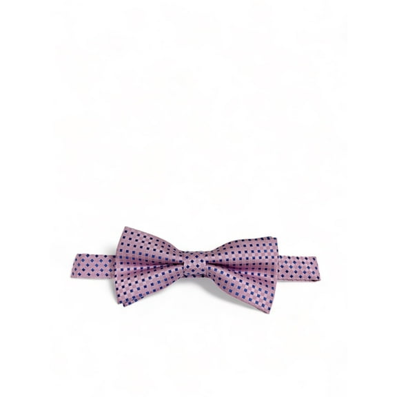 Pink Classic Diamond Patterned Bow Tie