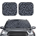 thumbnail image 2 of Balery Gothic Skull Parasol para parabrisas de coche de 2 piezas | Parasol plegable para parabrisas delantero de coche para la mayoría de sedanes-Small, 2 of 6