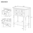 thumbnail image 3 of Narrow Console Table, Slim Sofa Table with Three Storage Drawers and Bottom Shelf for Entryway and Living Room (Gray Wash), 3 of 5