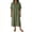Army Green, variant on Women's Linen Shirt Dress Short Sleeve Collared V Neck Loose Fit Casual Dresses for Effortless Everyday Style