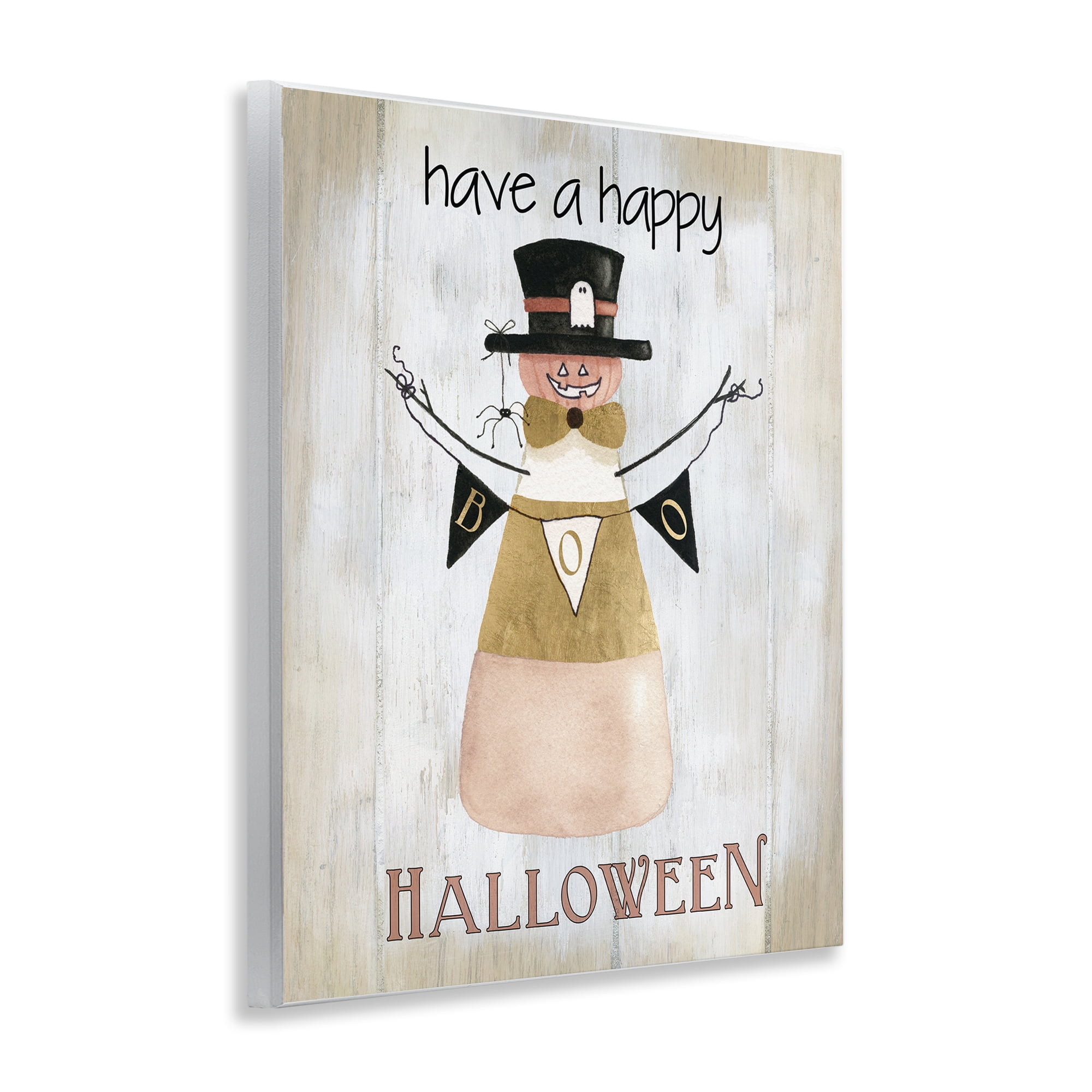 Stupell Industries Halloween Candy Corn Holiday Painting Unframed Art Print Wall Art, 11 x 14