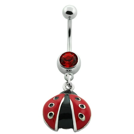 Belly Button Ring Navel Surgical steel Ladybug lady bug