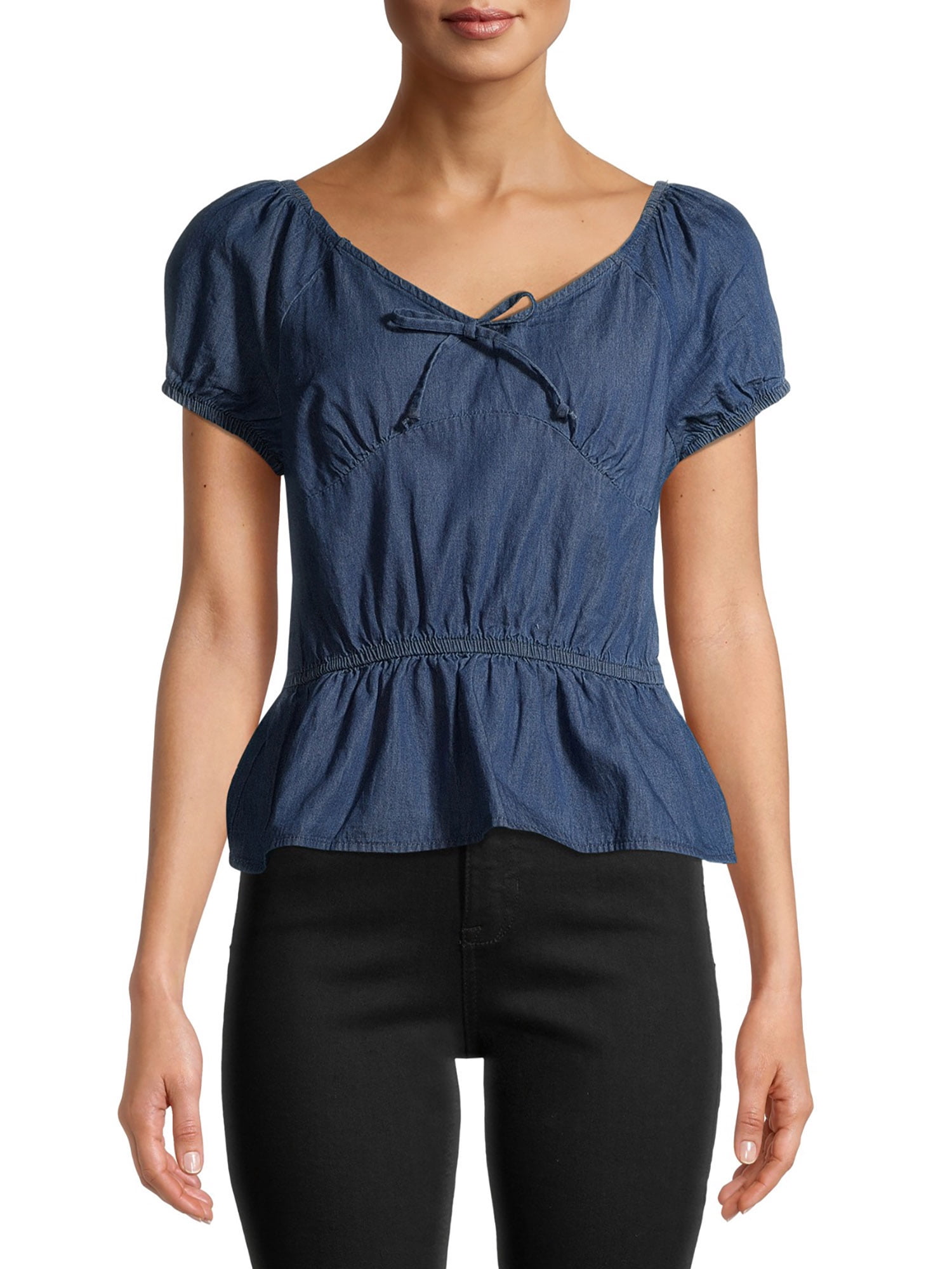 Derek Heart Junior Peplum Milkmaid Top - Walmart.com