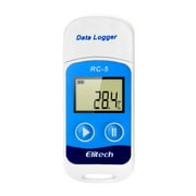 Anself Elitech RC-5 Temperature Data Logger High Accuracy USB Data Recorder 32000 Points LCD Display IP67 Waterproof Industrial Data Loggers for Cold Chain Transportation